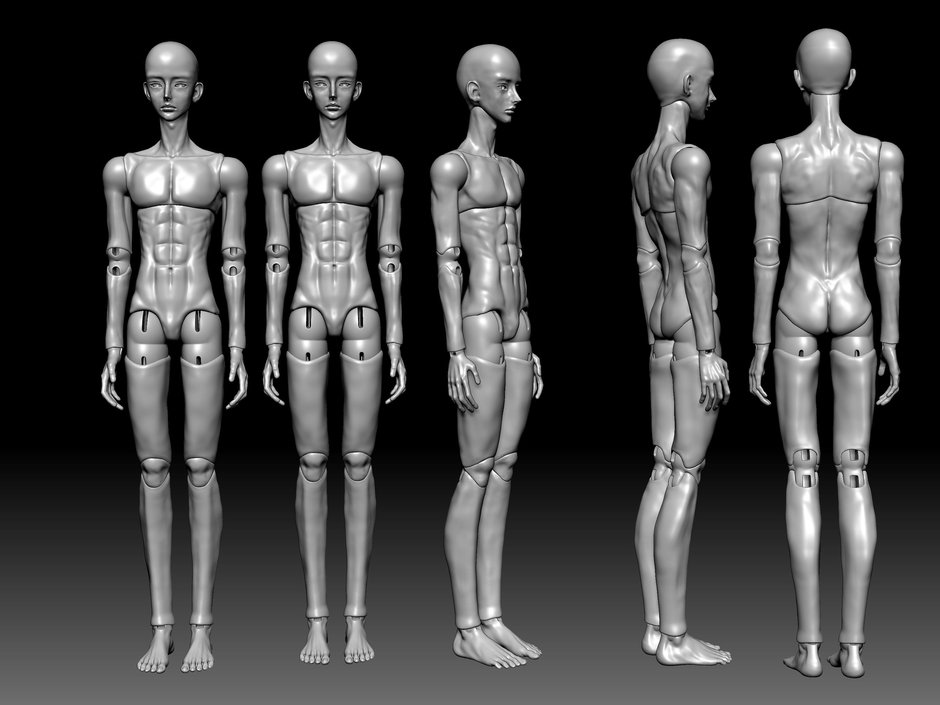 Bjd Ball Jointed Doll Stl Male Boy Model Josh 3d Stl for Print Etsy