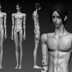 BJD ball jointed doll STL male boy Edward 3d stl for print art doll