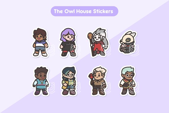 The Owl House Characters Glossy Stickers 