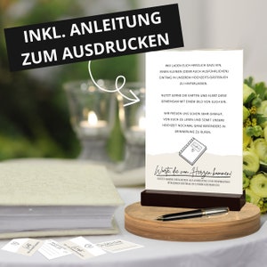 40 Gästebuchkarten zur Hochzeit PDF Download Blanko Vorlagen zum Ausdrucken DIY Gästebuch Vorlagen Fragekarten als Hochzeitsgeschenk Bild 3
