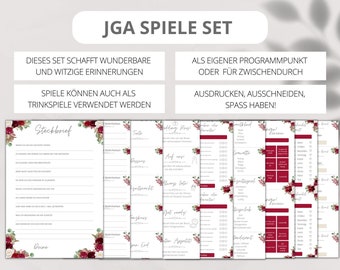 10 jeux JGA pour femmes pour l'enterrement de vie de jeune fille - Team Bride Missions JGA Challenges - Jeux numériques à imprimer en allemand