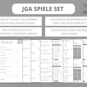 JGA Men Games - Bachelor Party 10 (Drinking) Games Set - Tasks & Challenges for the Groom - Digital Templates to Print