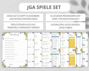 10 jeux JGA pour femmes pour l'enterrement de vie de jeune fille - Team Bride Missions JGA Challenges - Jeux numériques à imprimer en allemand