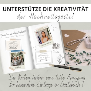 40 Gästebuchkarten zur Hochzeit PDF Download Blanko Vorlagen zum Ausdrucken DIY Gästebuch Vorlagen Fragekarten als Hochzeitsgeschenk Bild 7