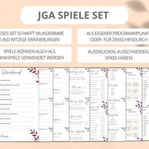 10 JGA Games Women Set for the Hen Party - Team Bride Missions JGA Tasks Autumn Design - Digital Games to Print