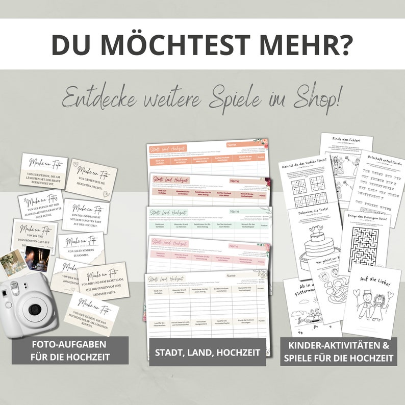 40 Gästebuchkarten zur Hochzeit PDF Download Blanko Vorlagen zum Ausdrucken DIY Gästebuch Vorlagen Fragekarten als Hochzeitsgeschenk Bild 9