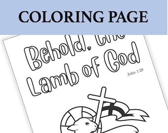 Agneau de Dieu à colorier pour les enfants