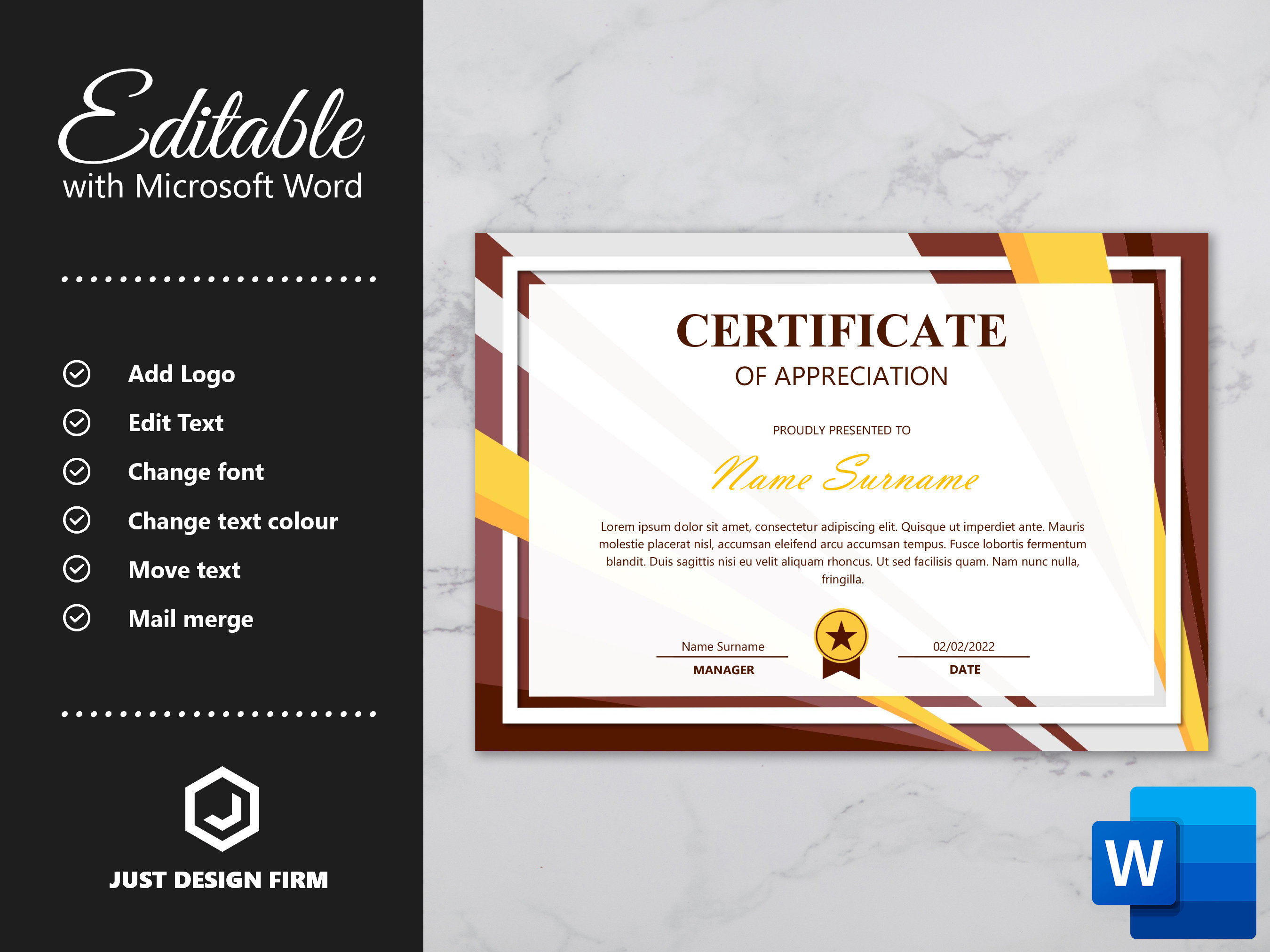 Certificate Of Completion Template Microsoft 64 Free Word Certificate
