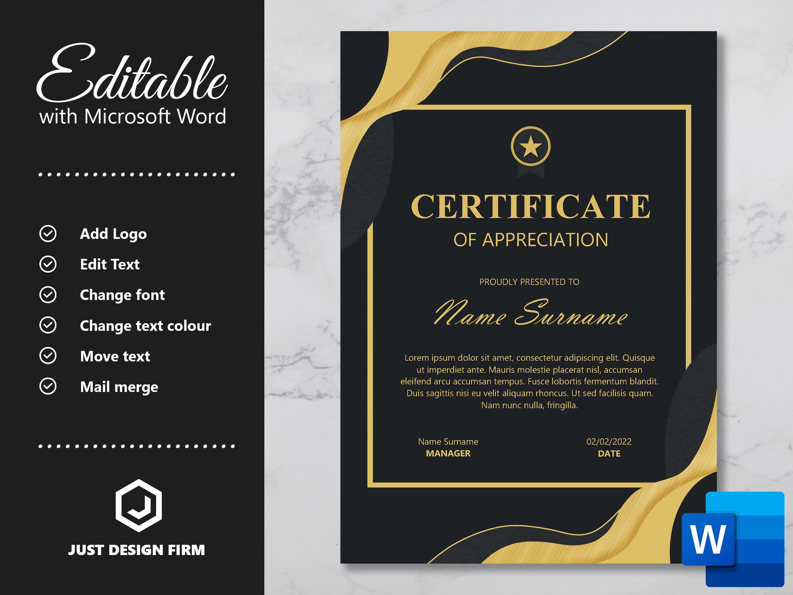 Microsoft Word Certificate Of Appreciation Template