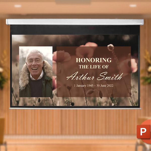 Funeral Slideshow Powerpoint Men Etsy