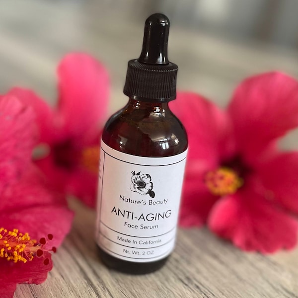 SALE Anti Aging Serum | Gua Sha | 2oz | 100% Natural Organic Rosehip Oil Reduce Wrinkles Scars Dark Spots Dark Circles by Nature’s Beauty