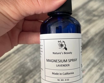 4oz MAGNESIUM OIL SPRAY Topical Magnesium Insomnia Relief Restless Legs Syndrome Arthritis Cramps Back Pain Skincare by Nature’s Beauty