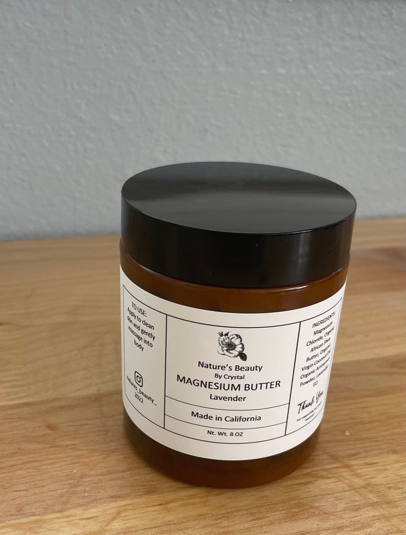 ORGANIC MAGNESIUM BUTTER Body Butter Whipped Shea Butter Natures Beauty image 3