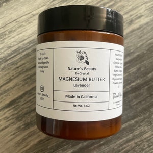 ORGANIC MAGNESIUM BUTTER Body Butter Whipped Shea Butter Natures Beauty image 4