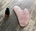 REAL STONE | FREE Serum Sample | Rose Quartz | Green Jade Concave Gua Sha | Facial | Anti Aging | Chinese Medicine by Nature’s Beauty 