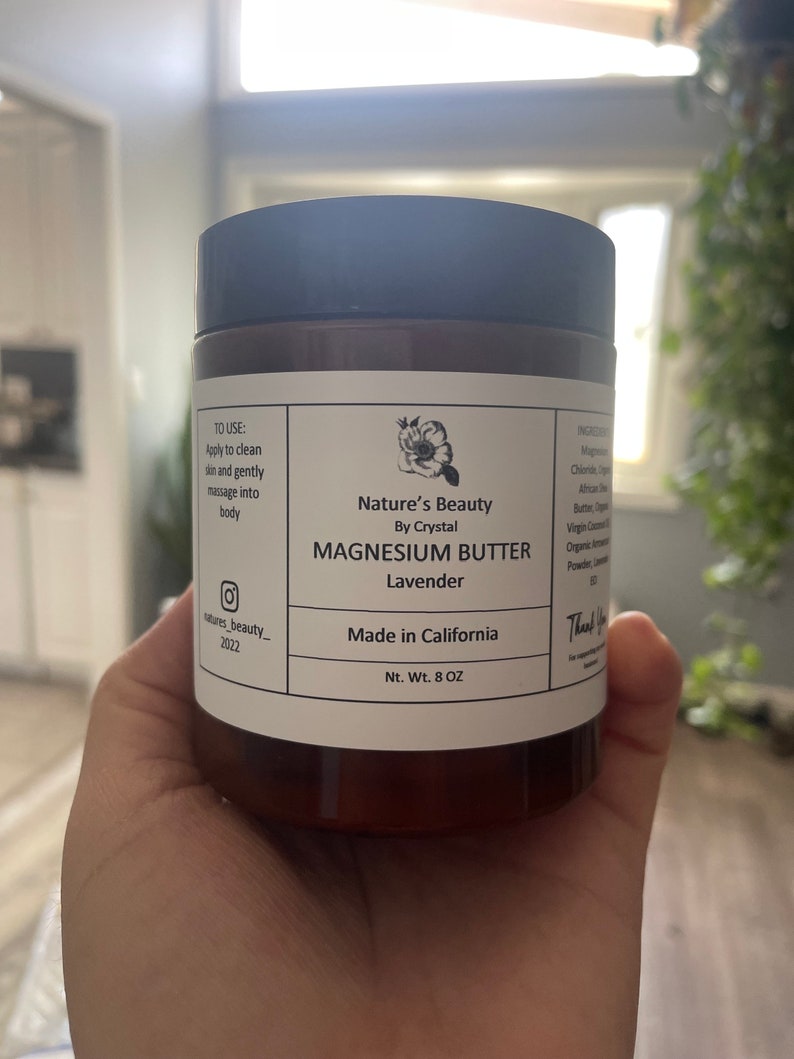 ORGANIC MAGNESIUM BUTTER Body Butter Whipped Shea Butter Natures Beauty image 5