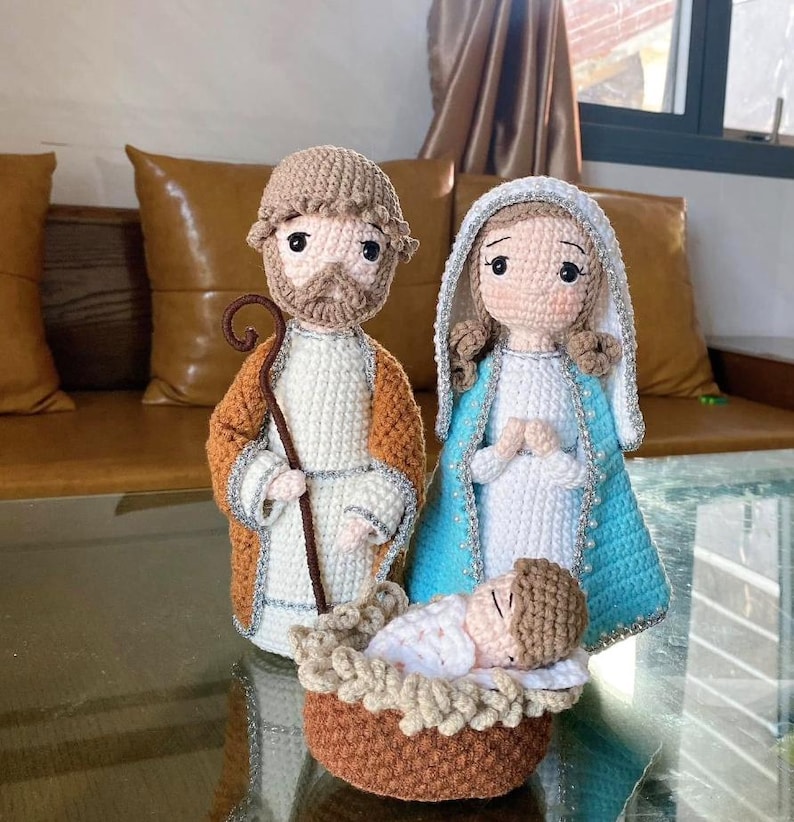 Nativity Doll Set Holy Family of Nazareth With Joseph, Mary & Baby ...