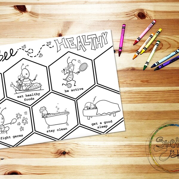 Buzzy BeWell Healthy Habits | SEL Coloring Pages