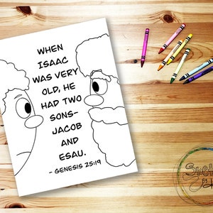 Jacob & Esau | Bible Coloring Pages