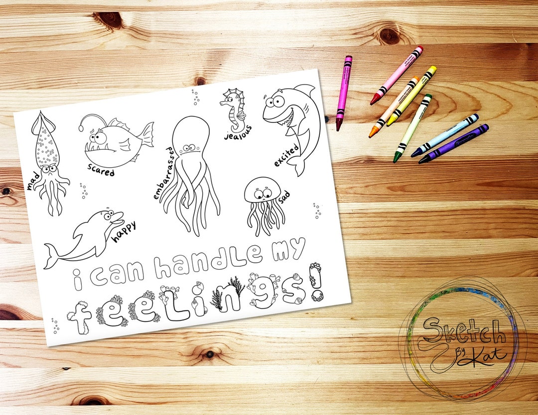 I Can Handle My Feelings | SEL Coloring Pages - Etsy