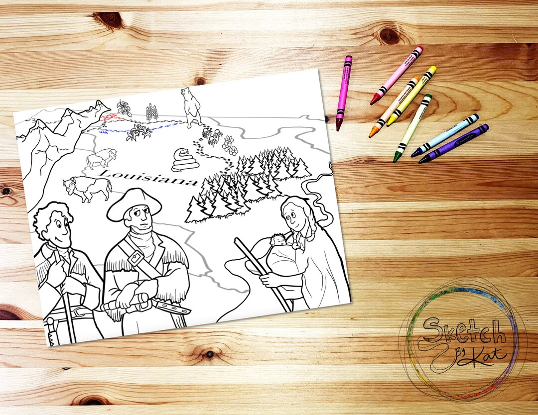 Lewis & Clark | US History Coloring Pages - Etsy