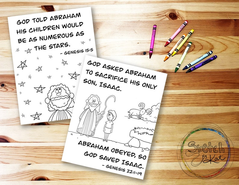Bible Coloring Pages | Genesis | Set of 15 - Etsy