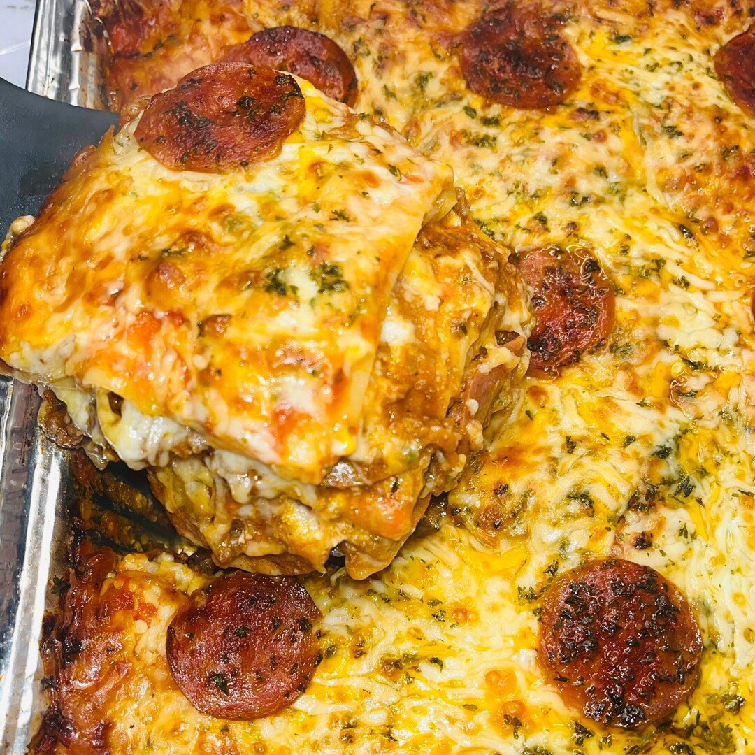 Best Homemade Meat Lovers Lasagna Ricotta Cheese Frozen Food Etsy