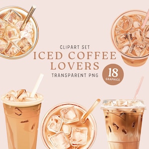 Café helado Clipart Amante del café Ilustración PNG transparente