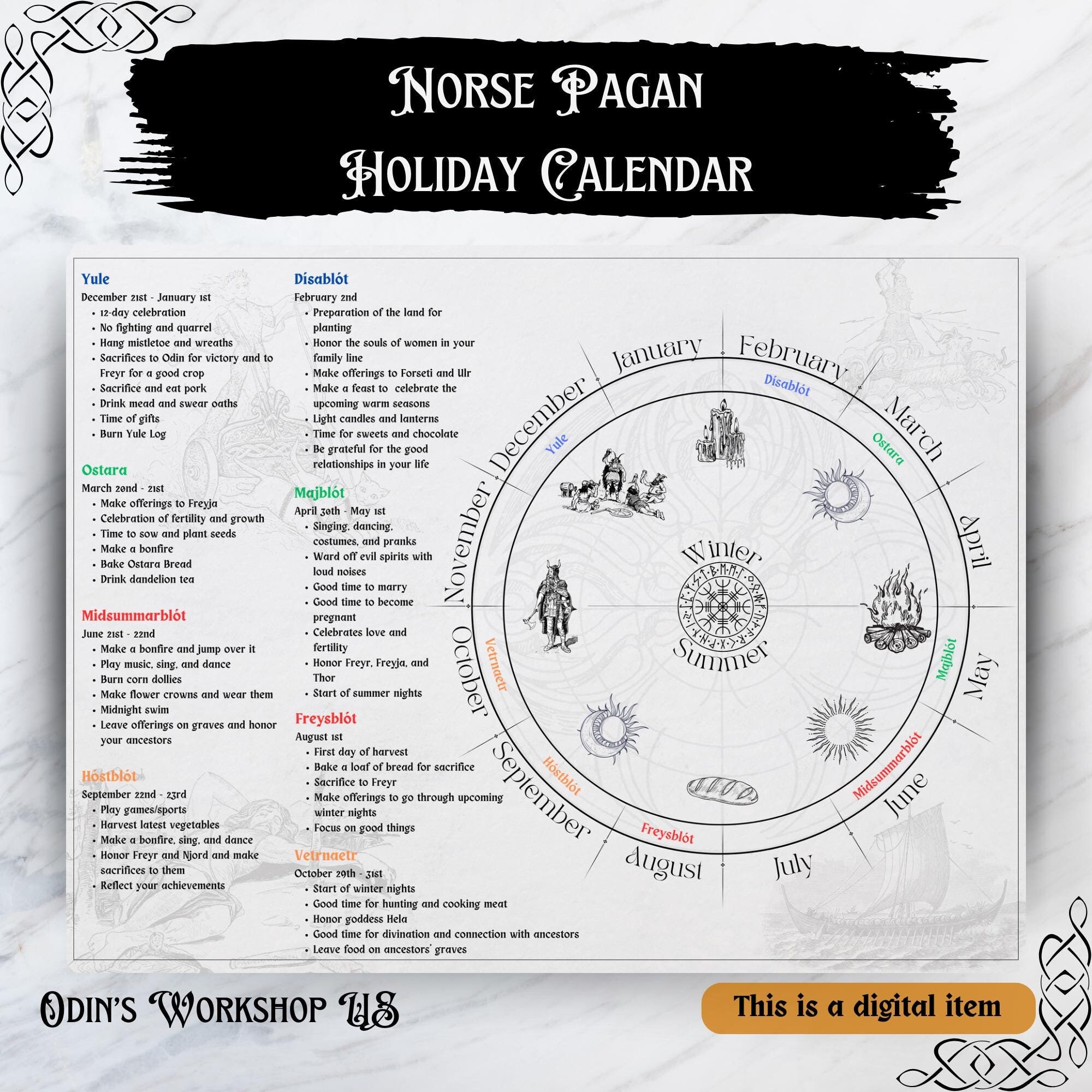 norse-pagan-calendar-wheel-of-the-year-print-nordic-pagan-viking-party-decor-norse-calendar-wall-art-etsy