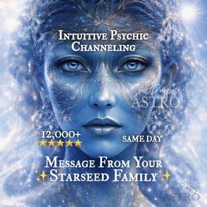 Mensaje canalizado de tus ancestros estelares, lectura intuitiva con médium psíquico, el mismo día.