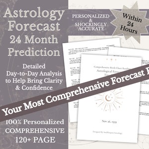 Astrologie : prévisions sur un an, rapport d'horoscope personnel : données personnalisées sur les transports en commun sur 12 mois (passés ou futurs)