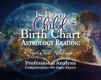 Baby Birth Chart Astrology Reading, In-Depth Child Natal Chart Analysis Report
