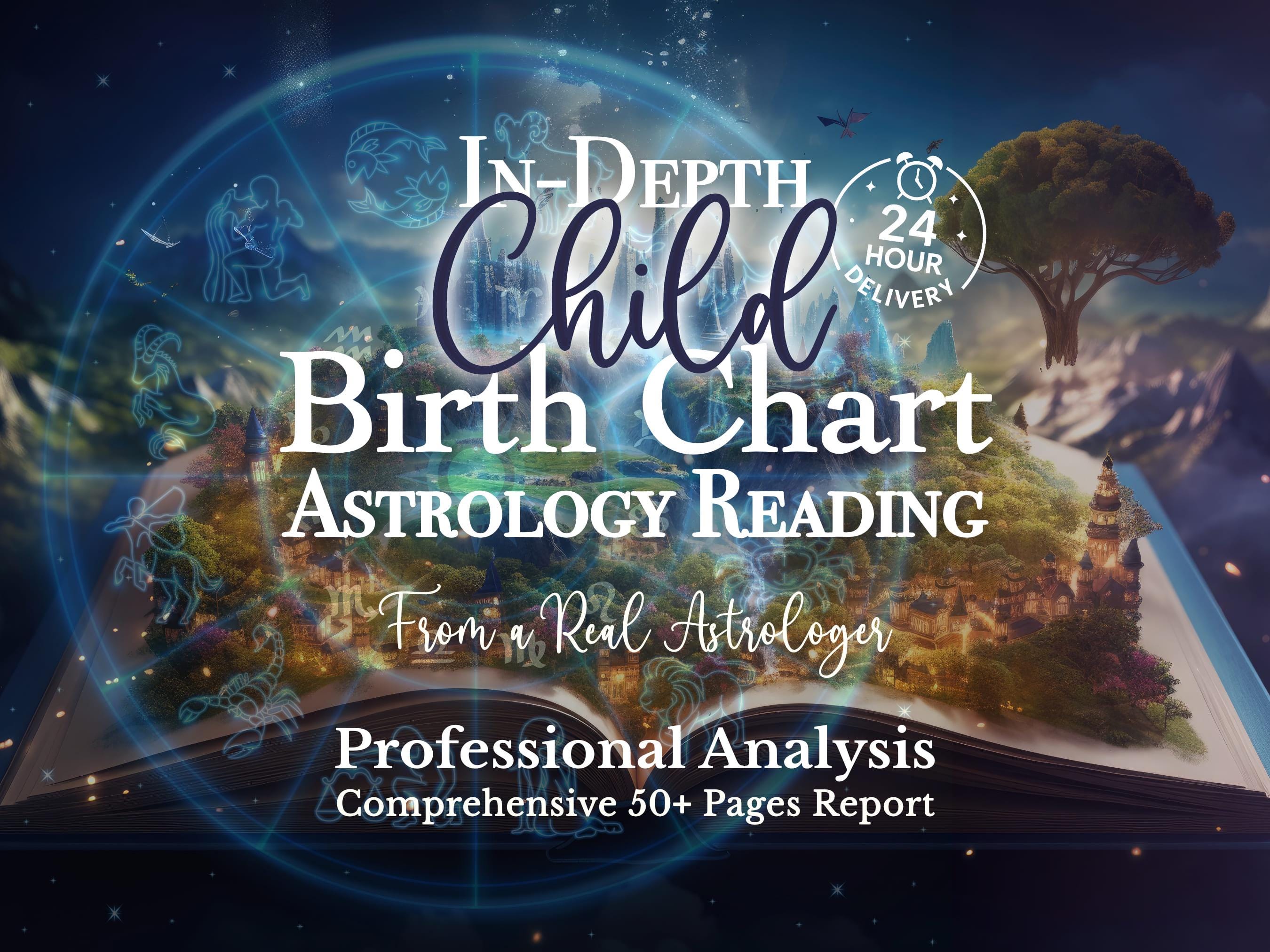 Baby Birth Chart Astrology Reading, In-depth Child Natal Chart Analysis ...