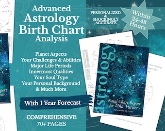 Full Natal Birth Chart Reading – In-Depth Astrology Analysis, Personalized Birth Chart Reading Astrology Report