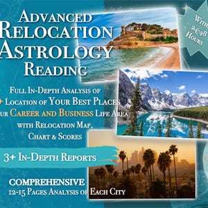Astrocartography Relocation Reading, Location Astrology, Career Astrology Reading, Best Places for Your Career and Business Growth