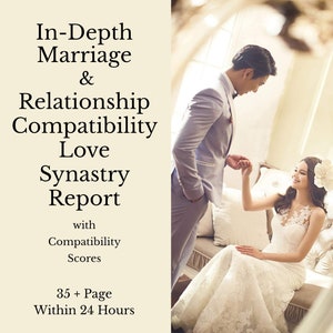 Synastry Chart Reading Love Compatibility, Synastry Report, Marriage and Relationship Compatibility In-Depth Astrology Birth Chart Reading