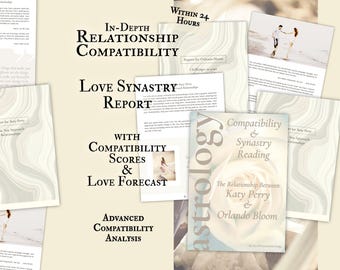 Lectura de sinastría, compatibilidad amorosa, matrimonial y de relaciones + pronóstico astrológico