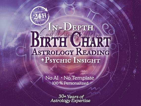 In-Depth Birth Chart Reading, Astrology Natal Chart Analysis, Life Path Guidance + Career & Psychic Insight