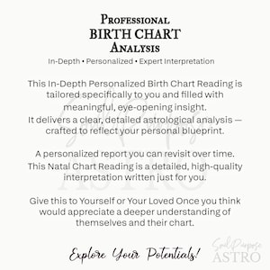 In-Depth Birth Chart Reading, Astrology Natal Chart Analysis & Psychic Insights, Life Guidance, Same Day image 2