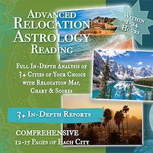 Astrocartografie Verplaatsing Astrologie Lezing: diepgaande stadsanalyse van je keuzes (digitale pdf)