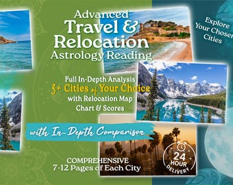Astrocartography, Travel & Relocation Astrology Reading, In-Depth Location Comparison for Moving or Travel, AstroMap