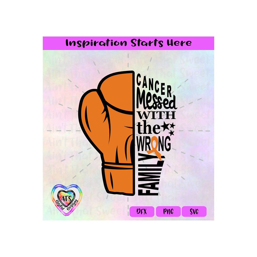 Cancer Messed With the Wrong Family Boxing Glove Ribbon Etsy