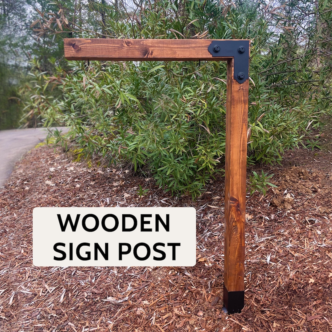 Address Sign Post, Wooden Hanging Sign Post, Home Address Sign Post for