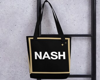 Nashville Tote Bag - Black, Nashville Carrying Bag, Nashville Sack, Nash Tote Bag