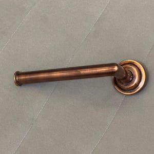 Brushed Copper Toilet Paper Holder | Solid Brass Wall-Mounted Toilet Roll Holder | Bathroom Tissue Dispenser in Copper Finish