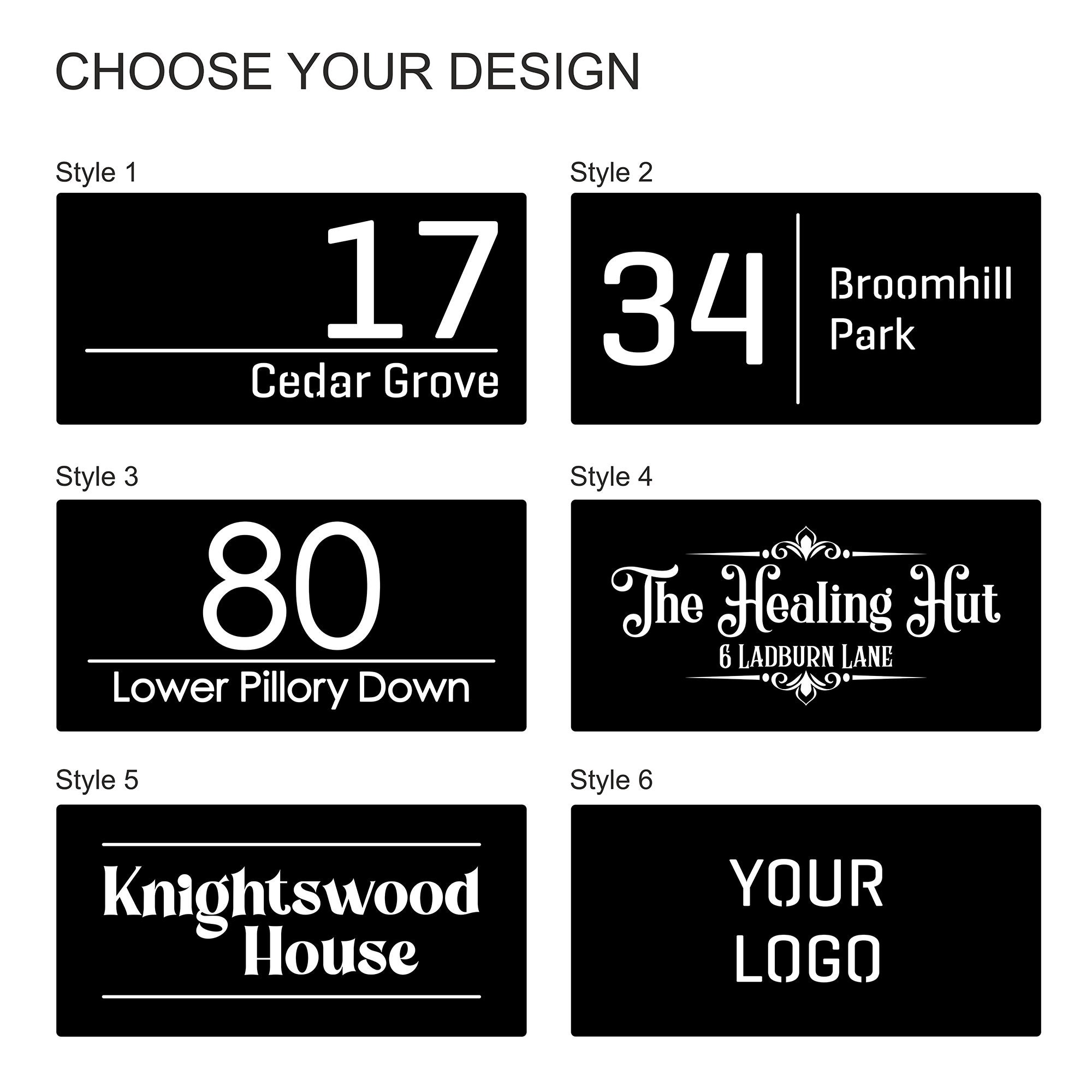 Illuminated Modern Rectangular Acrylic House Sign Led Light Etsy