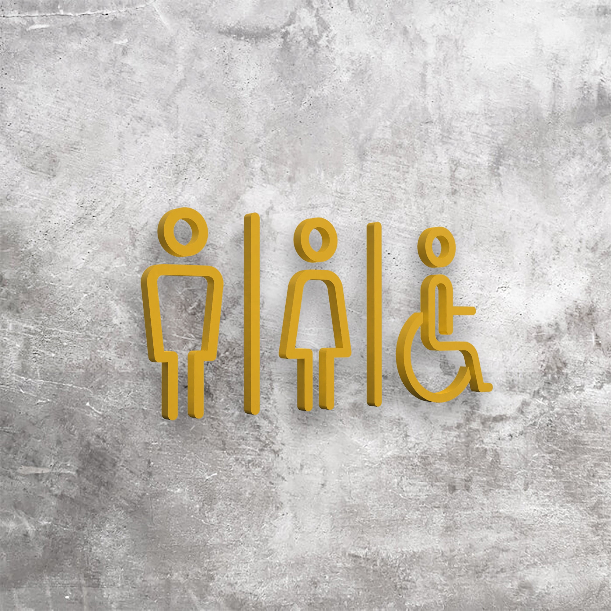 Restroom Sign - All Gender Bathroom Symbol - Toilet Signage - Etsy