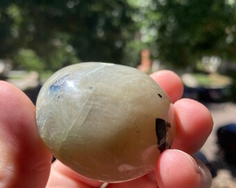 Green Moonstone Palm Stone