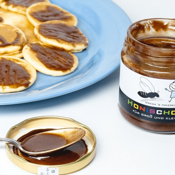 Honischoki 250g von Gregas Imkerei  | Honig von Imker mit natürlichen Zutaten | Honigsüßer Brotaufstrich | Honigsüße Geschenkidee