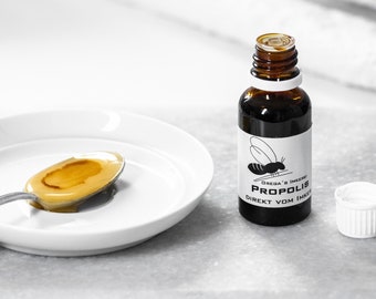 Propolis Tropfen Flasche 20% in Alkohol aufgelöst 20ml Bienenkittharz - Direkt vom Imker handgemacht aus der eigenen Familienimkerei in NRW